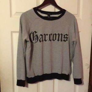 Forever 21 Garçons Gray & Black Sweatshirt Womens Small S